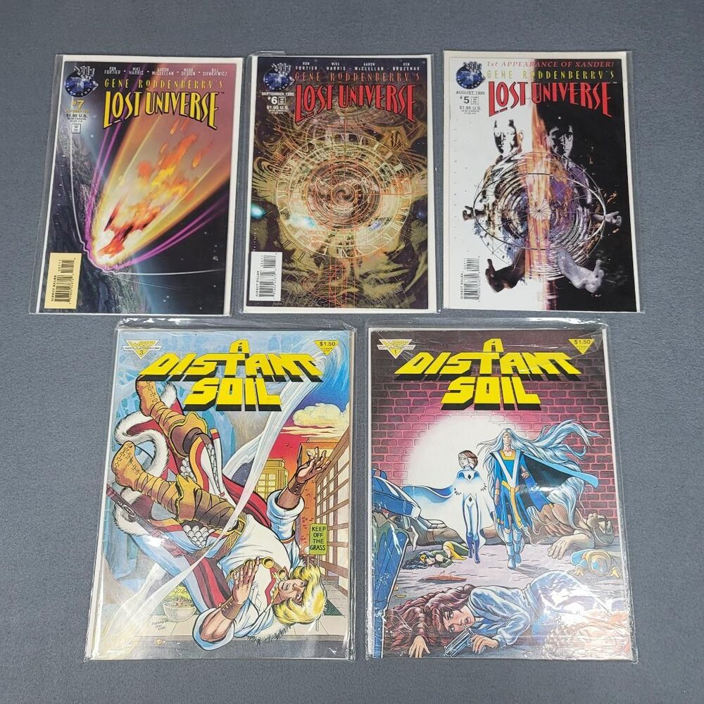 Comic Book Lot Warp Graphics A Distant Soil and Gene Rodenberry's Lost Universe